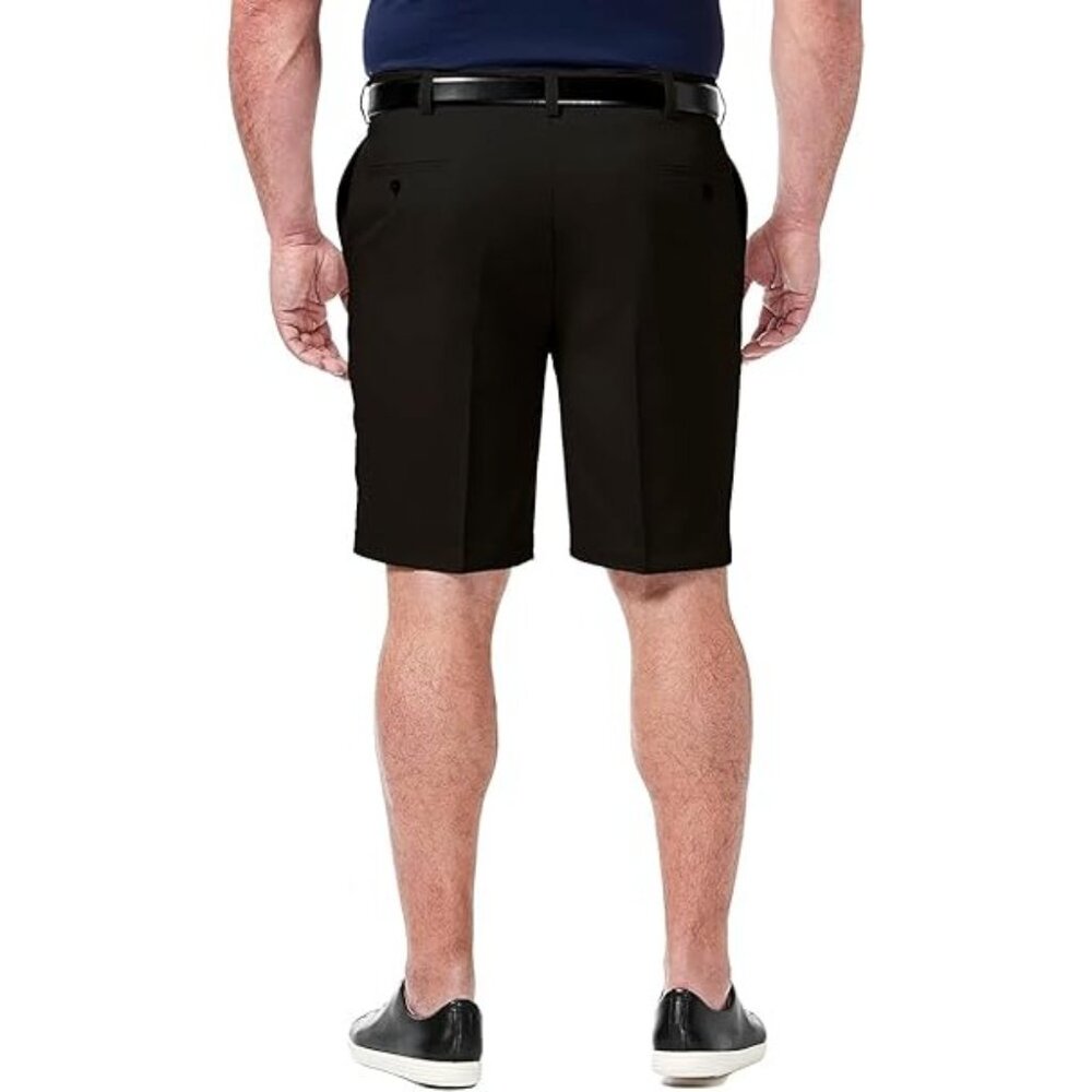 Haggar® Mens shorts Cool 18 Pro Classic Fit Flat Front Expandable Waist 46 - Picture 2 of 7